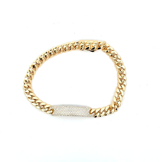 MB-26 * (Moissanite Silver Bracelet 7.0 inch)