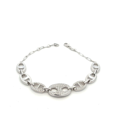 MB-32 (Moissanite Silver Bracelet)