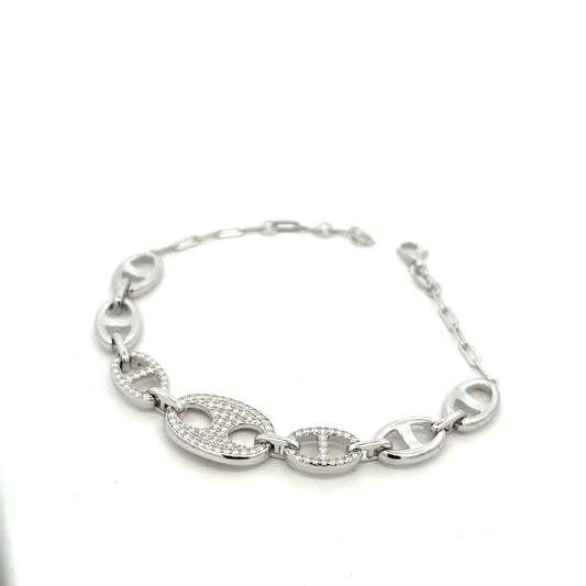 MB-32 (Moissanite Silver Bracelet)