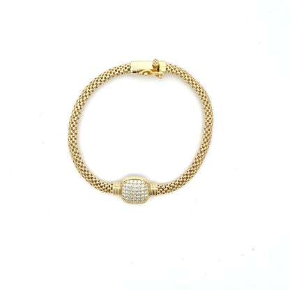 MB-34 (Moissanite Silver Bracelet)
