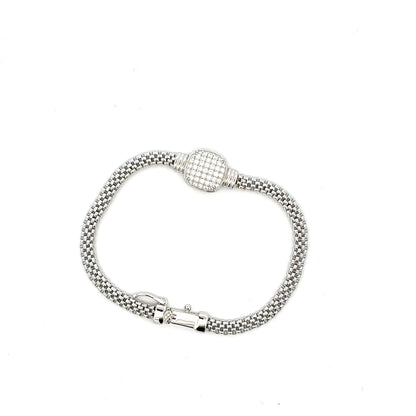 MB-34 (Moissanite Silver Bracelet)