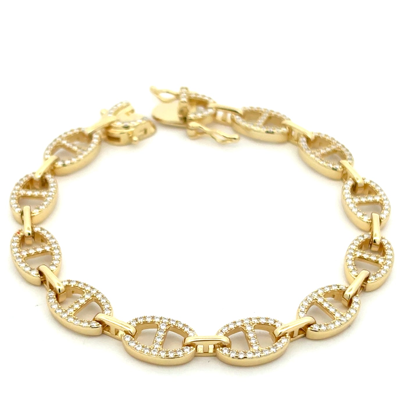 MB-36 *（Moissanite Silver Bracelet 7.0 inch)