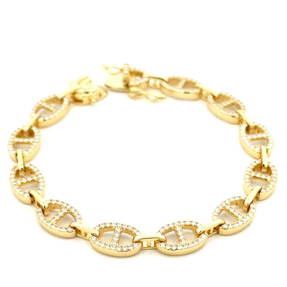 MB-36 *（Moissanite Silver Bracelet 7.0 inch)