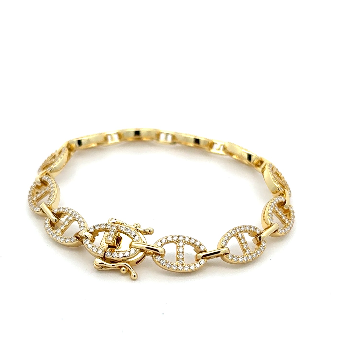 MB-36 *（Moissanite Silver Bracelet 7.0 inch)