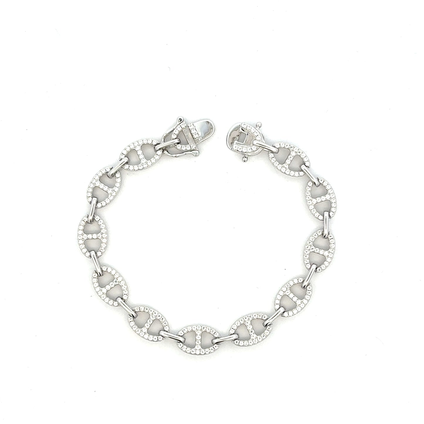 MB-36 *（Moissanite Silver Bracelet 7.0 inch)