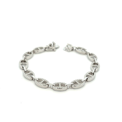 MB-36 *（Moissanite Silver Bracelet 7.0 inch)
