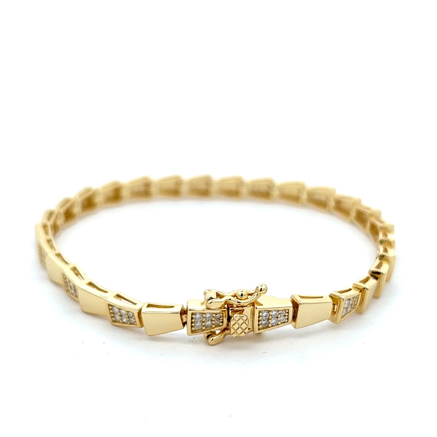 MB-37 * (Moissanite Silver Bracelet 7.0 inch)