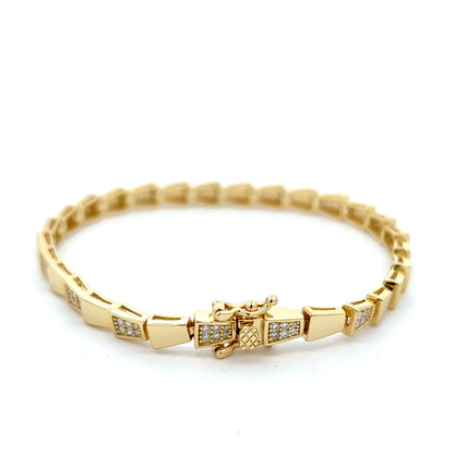 MB-37 * (Moissanite Silver Bracelet 7.0 inch)