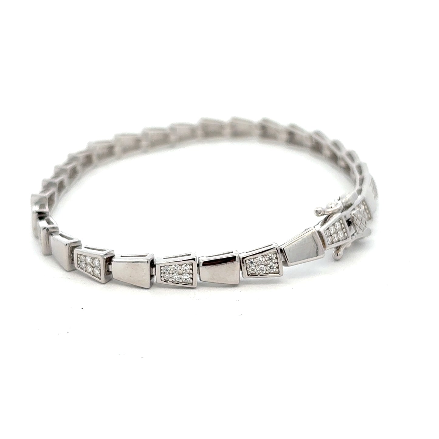 MB-37 * (Moissanite Silver Bracelet 7.0 inch)