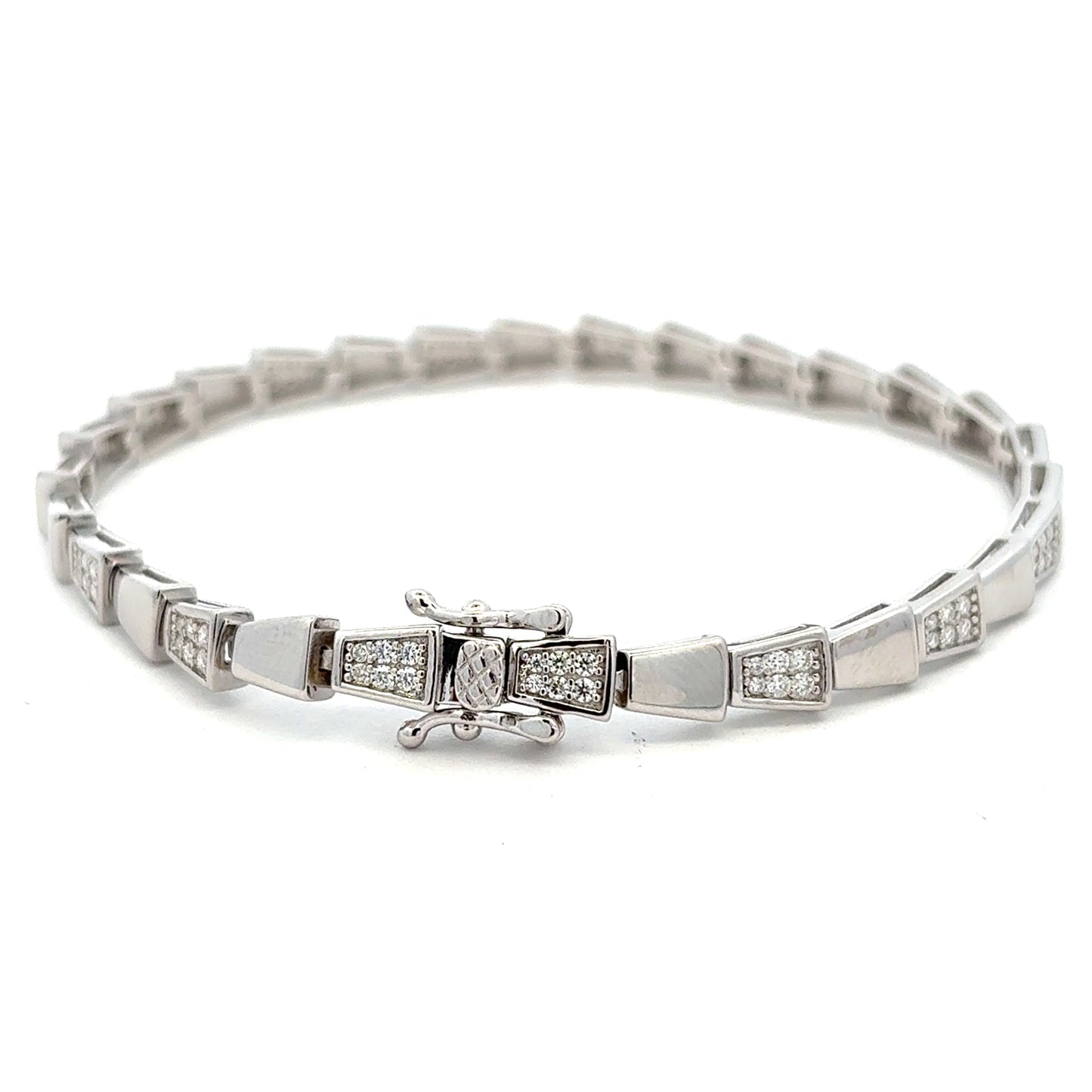 MB-37 * (Moissanite Silver Bracelet 7.0 inch)