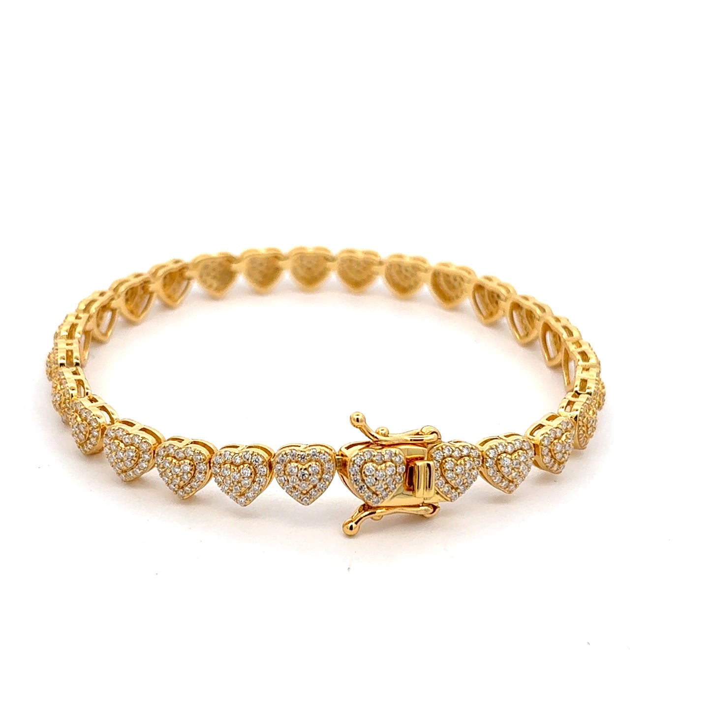 MB-40 *（Moissanite Silver Bracelet 7.0 inch)