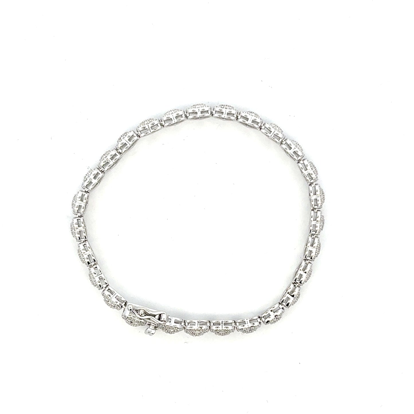 MB-40 *（Moissanite Silver Bracelet 7.0 inch)