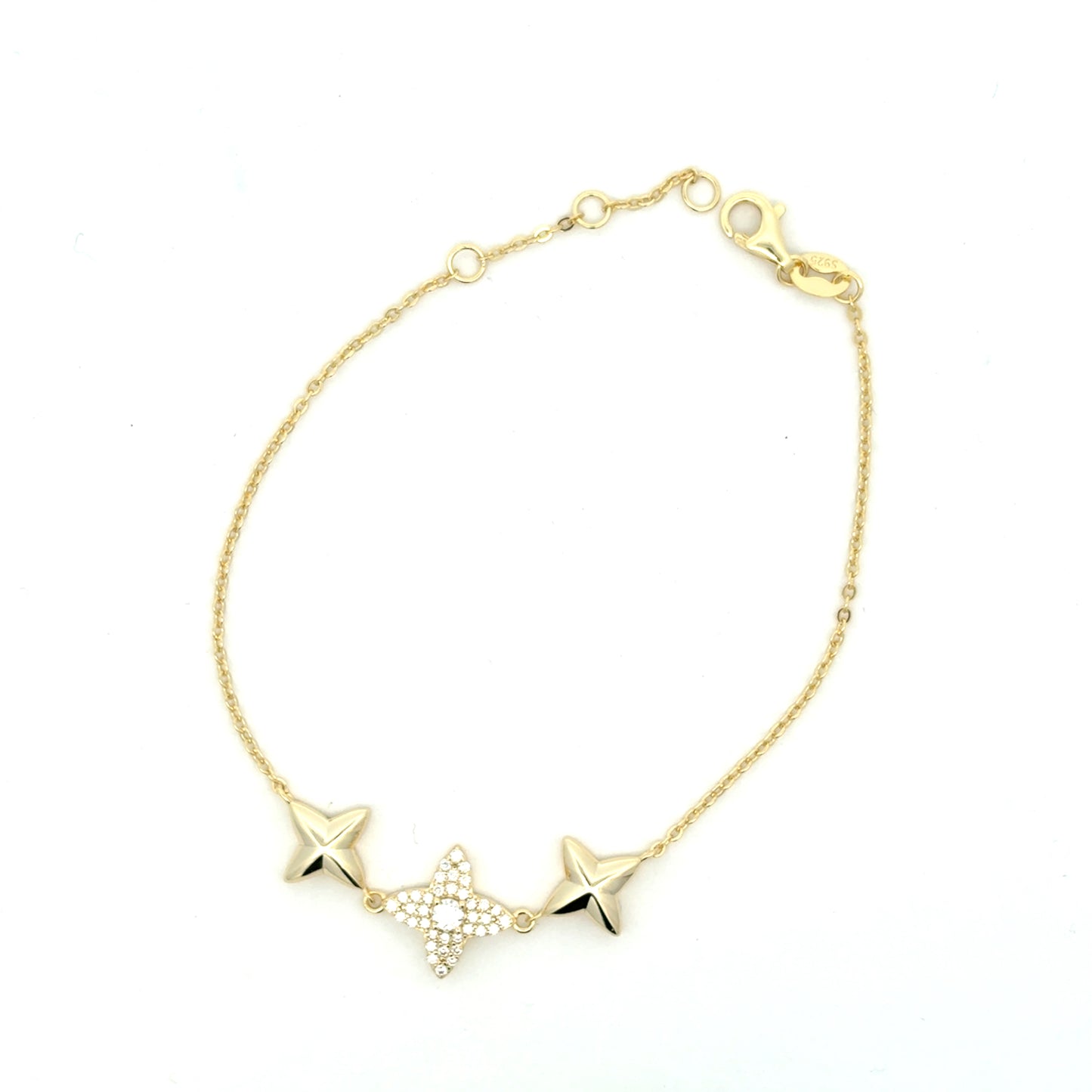 MB-41  *(Moissanite Silver Bracelet 7.5 inch)