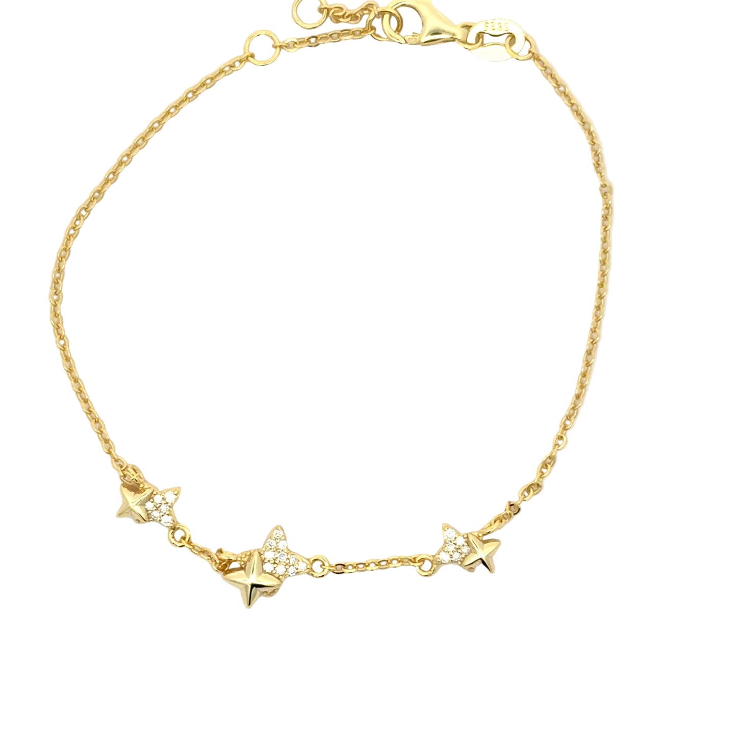 MB-43 * (Moissanite Silver Bracelet 7.5 inch)