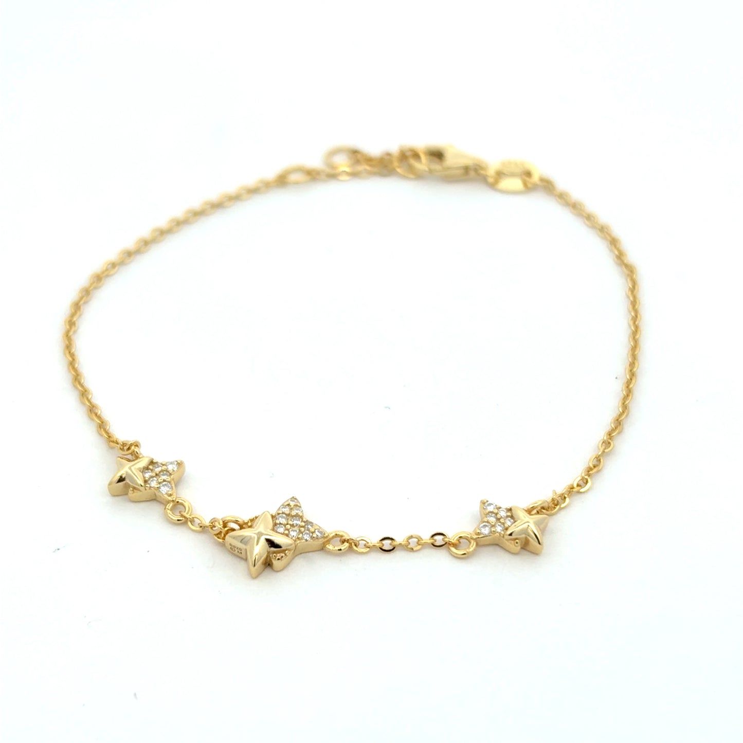 MB-43 * (Moissanite Silver Bracelet 7.5 inch)