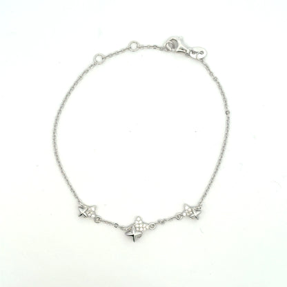 MB-43 * (Moissanite Silver Bracelet 7.5 inch)