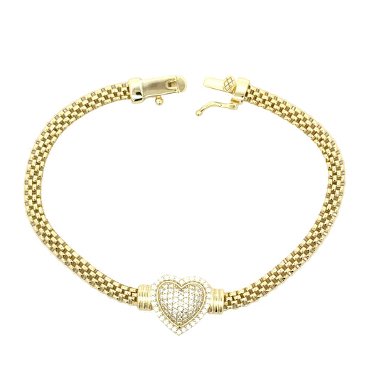 MB-45 * (Moissanite Silver Bracelet 7.0 inch)