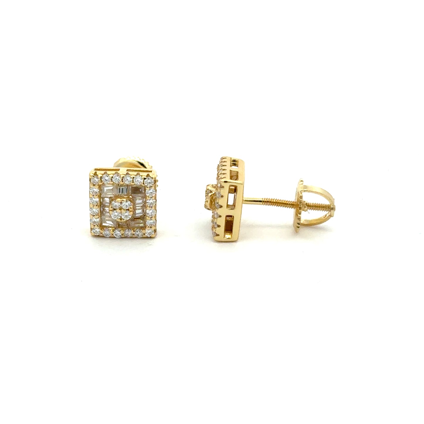 MEM-100 * screw back (Moissanite Stone Earrings)