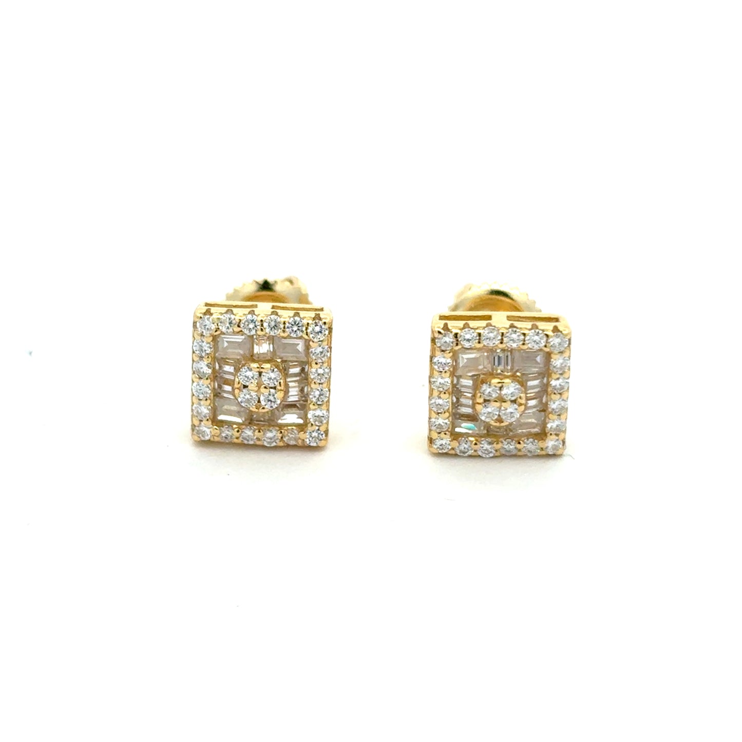 MEM-100 * screw back (Moissanite Stone Earrings)