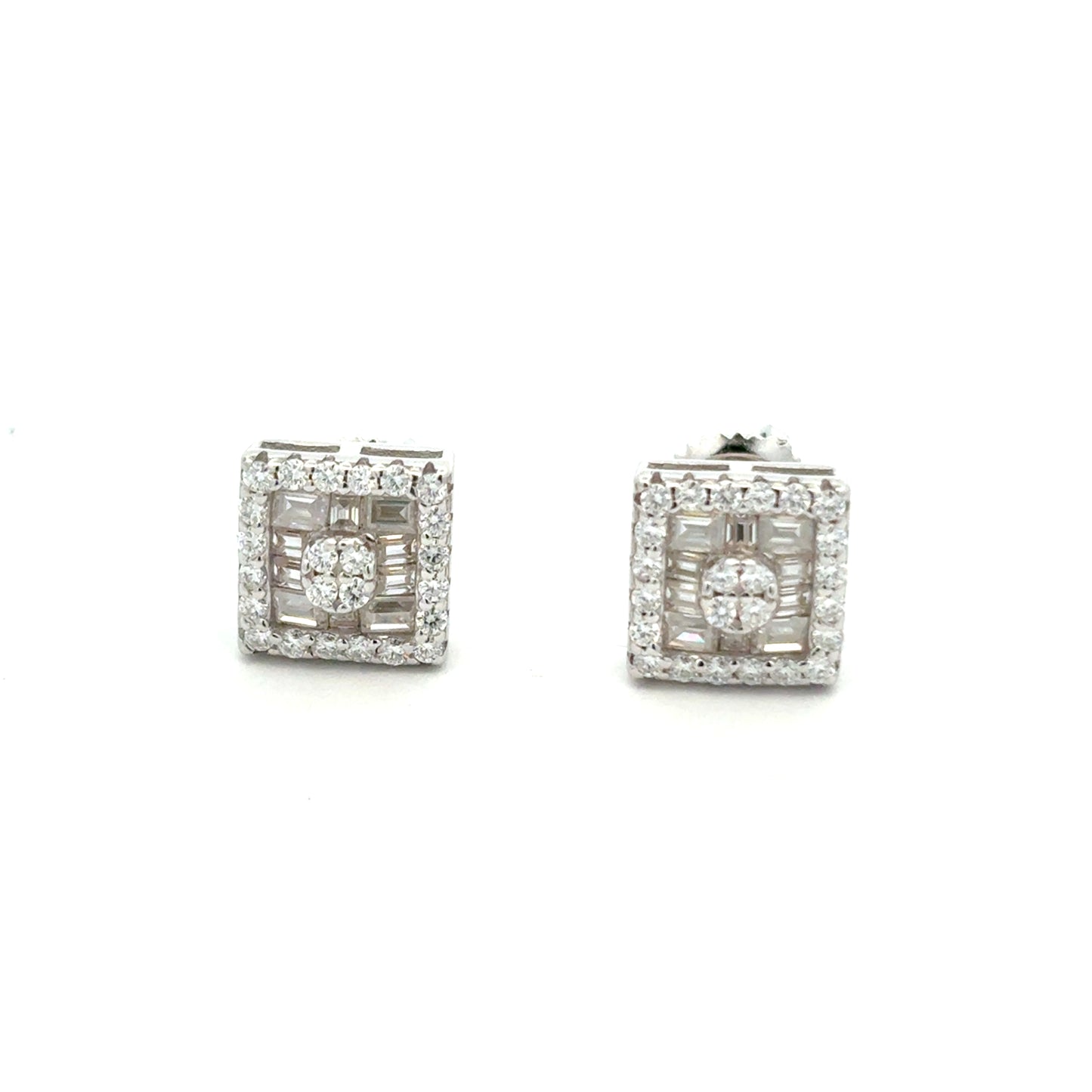 MEM-100 * screw back (Moissanite Stone Earrings)