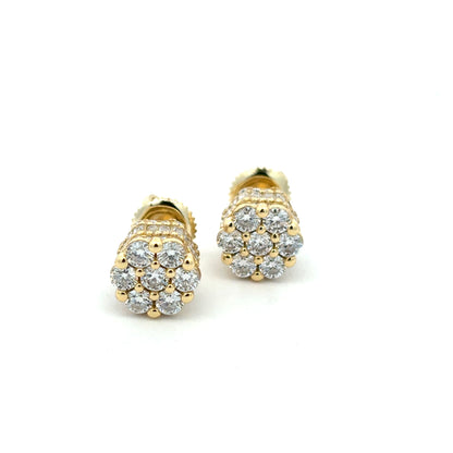 MEM-108 *screw back (Moissanite Stone Earring)
