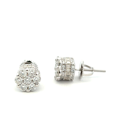 MEM-108 *screw back (Moissanite Stone Earring)