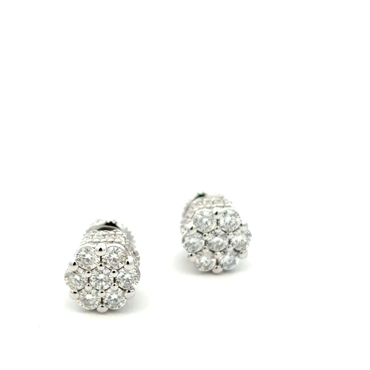MEM-108 *screw back (Moissanite Stone Earring)