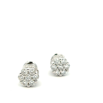 MEM-108 *screw back (Moissanite Stone Earring)