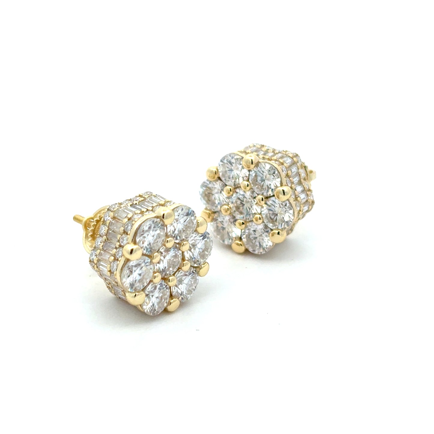 MEM-110* screw back (Moissanite Stone Earrings)