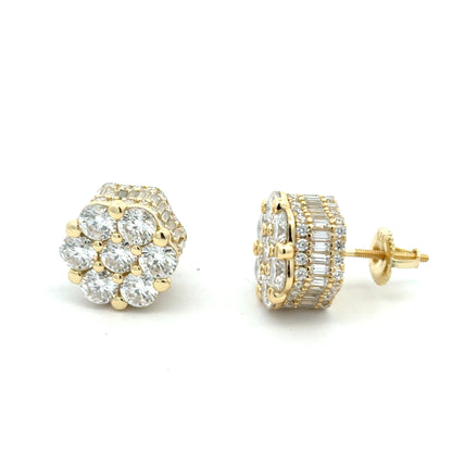 MEM-110* screw back (Moissanite Stone Earrings)