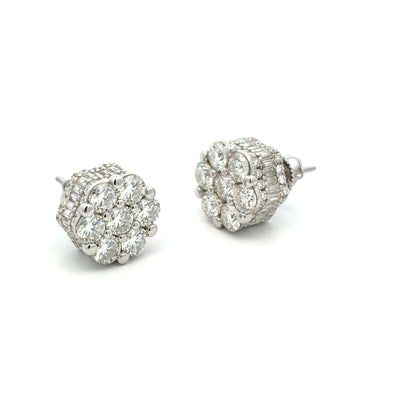MEM-110* screw back (Moissanite Stone Earrings)