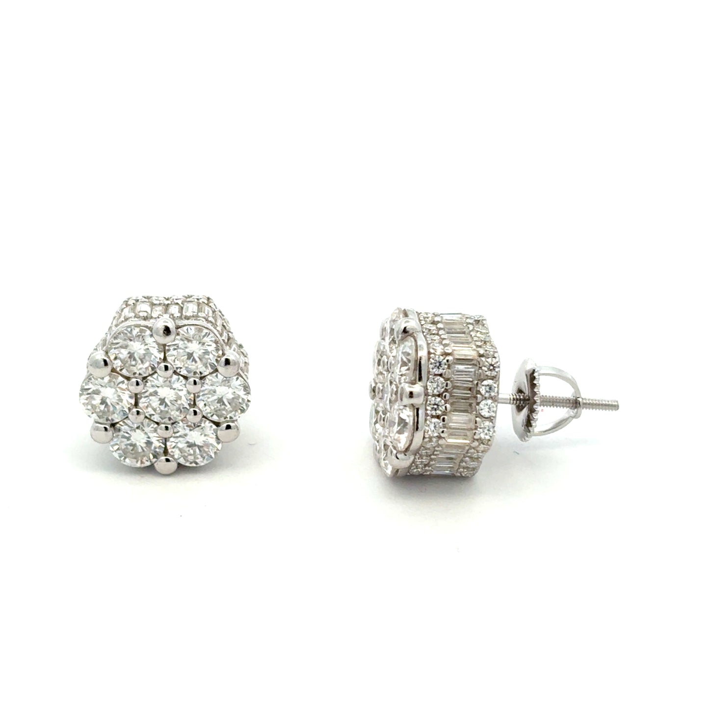 MEM-110* screw back (Moissanite Stone Earrings)