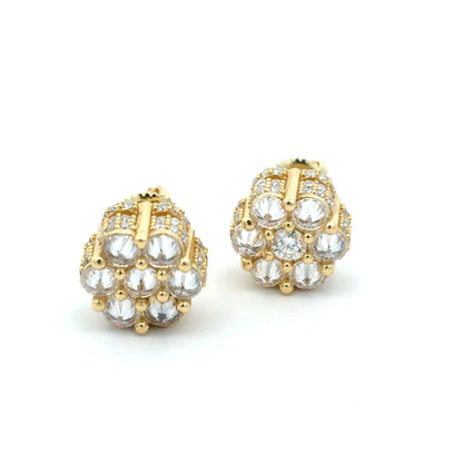 MEM-113 * screw back (Moissanite Stone Earrings)