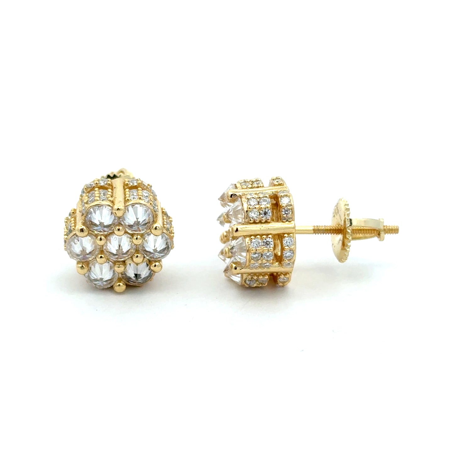MEM-113 * screw back (Moissanite Stone Earrings)