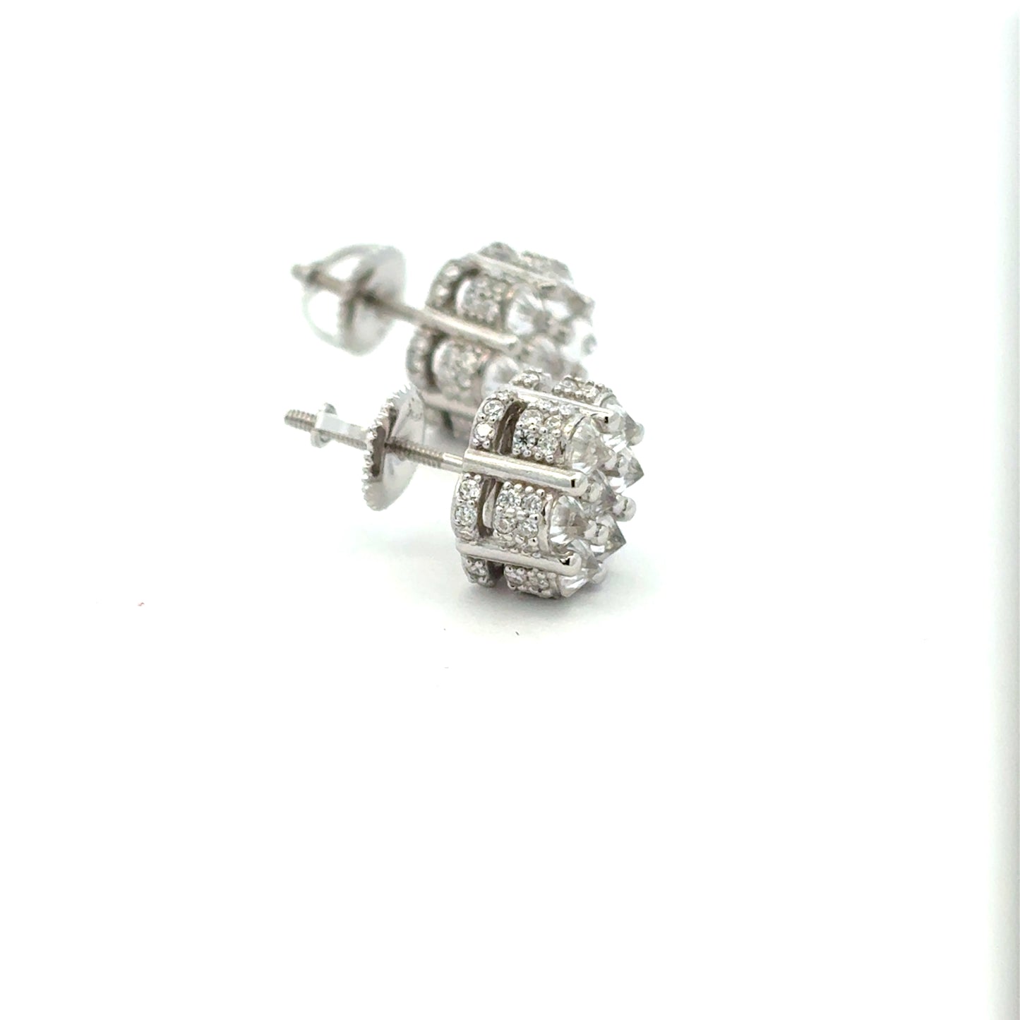 MEM-113 * screw back (Moissanite Stone Earrings)