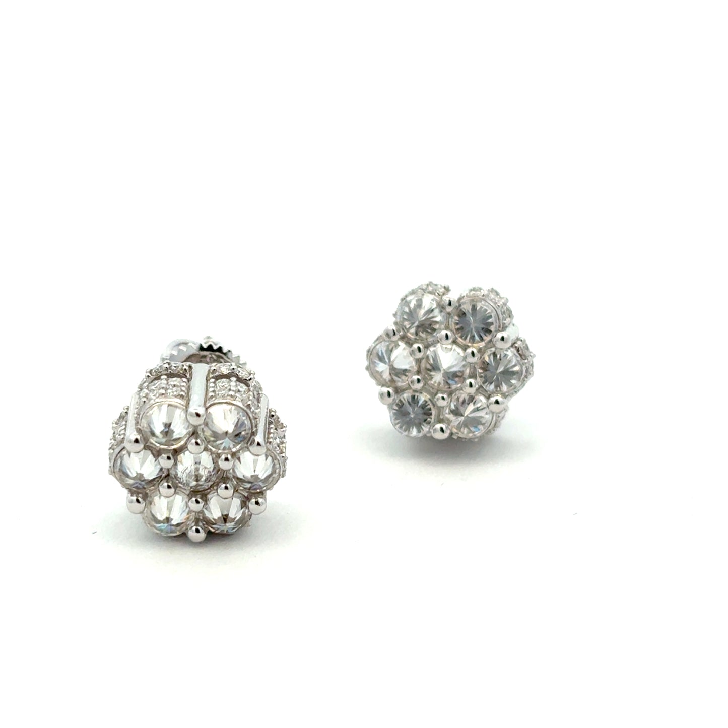 MEM-113 * screw back (Moissanite Stone Earrings)