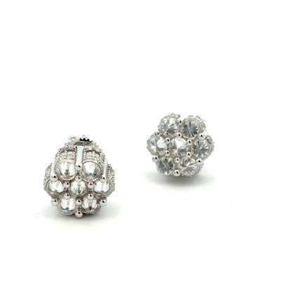 MEM-113 * screw back (Moissanite Stone Earrings)