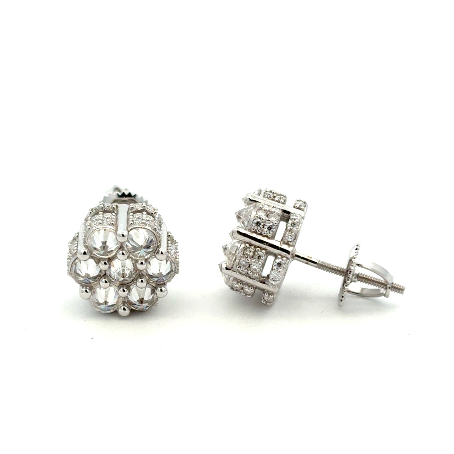 MEM-113 * screw back (Moissanite Stone Earrings)