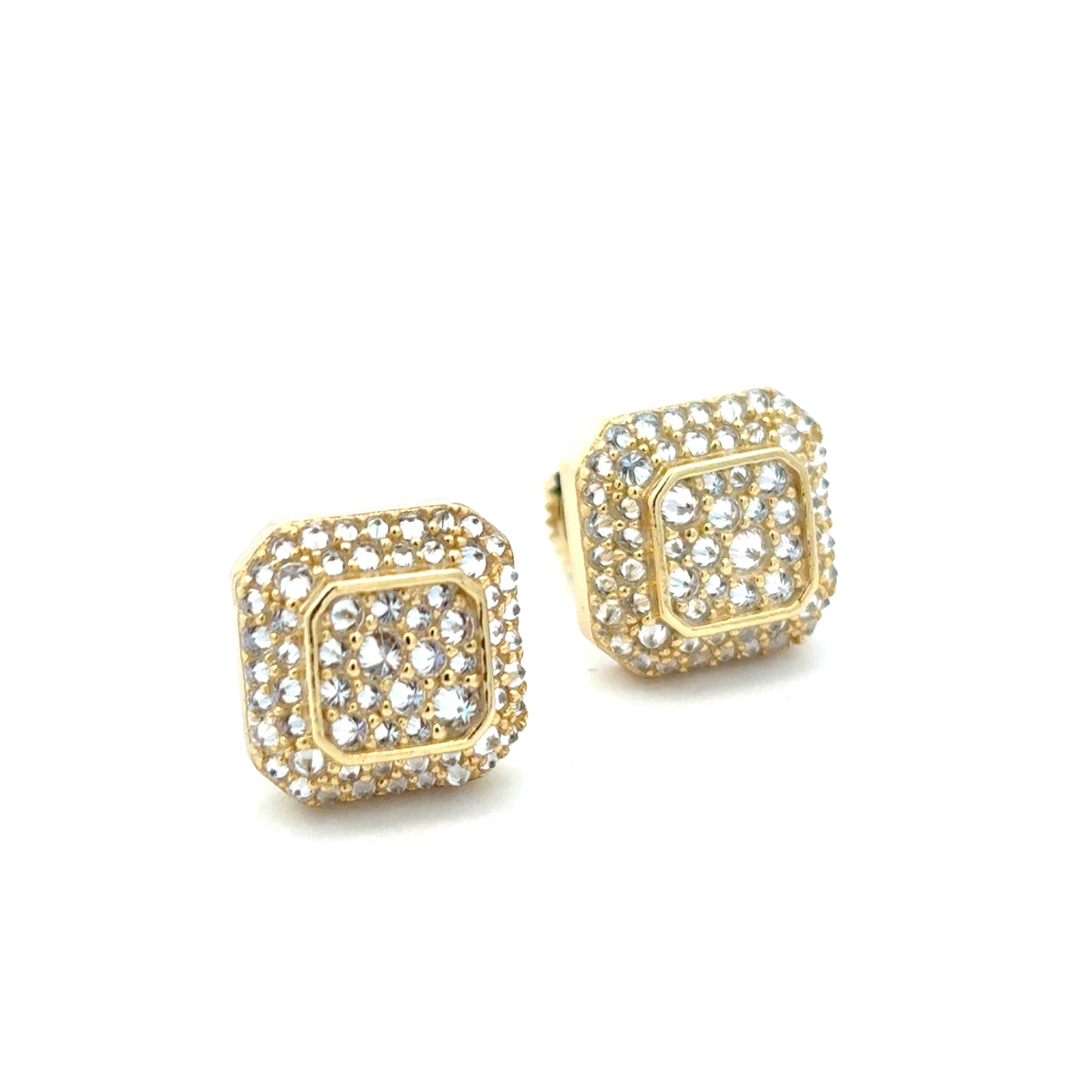 MEM-114 * screw back (Moissanite Stone Earrings)