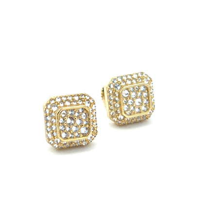 MEM-114 * screw back (Moissanite Stone Earrings)