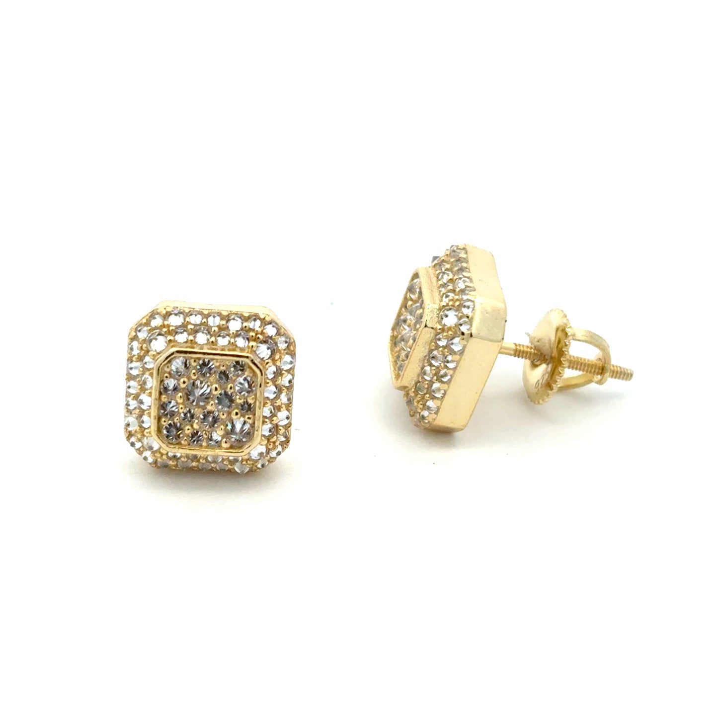 MEM-114 * screw back (Moissanite Stone Earrings)