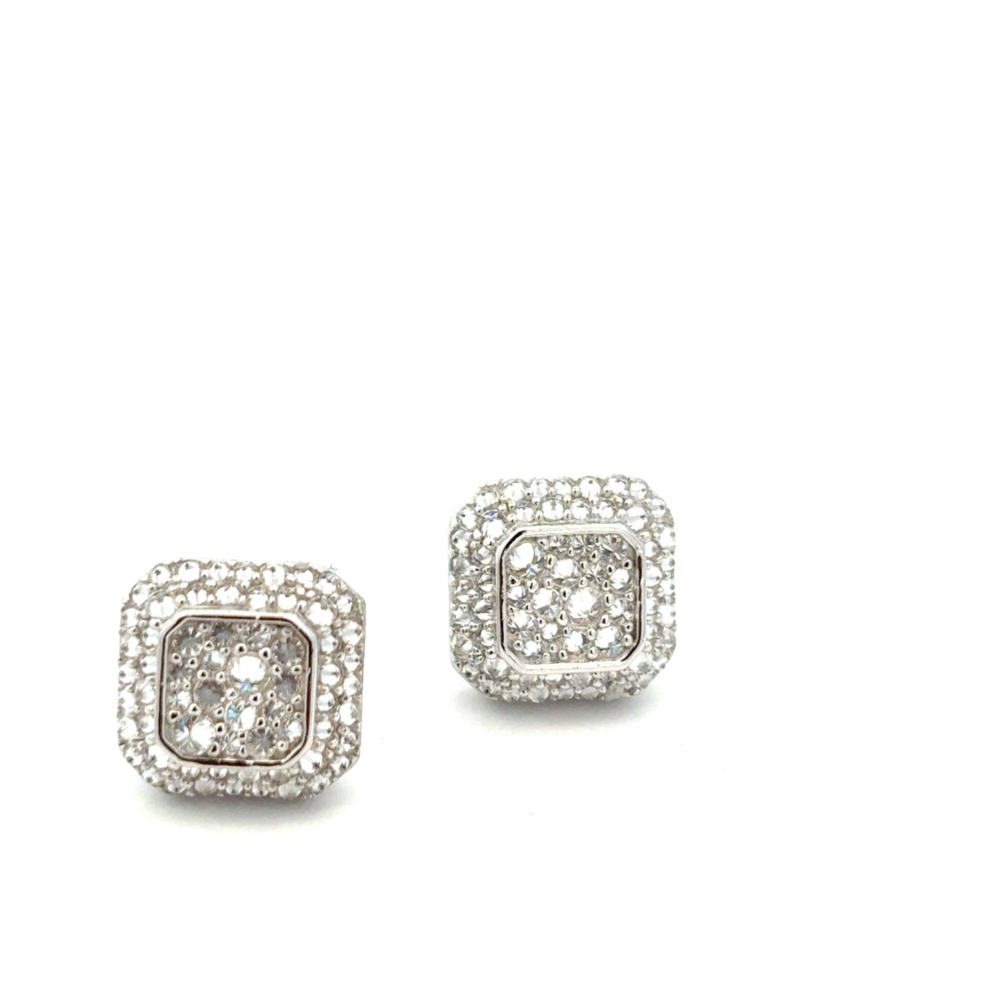 MEM-114 * screw back (Moissanite Stone Earrings)