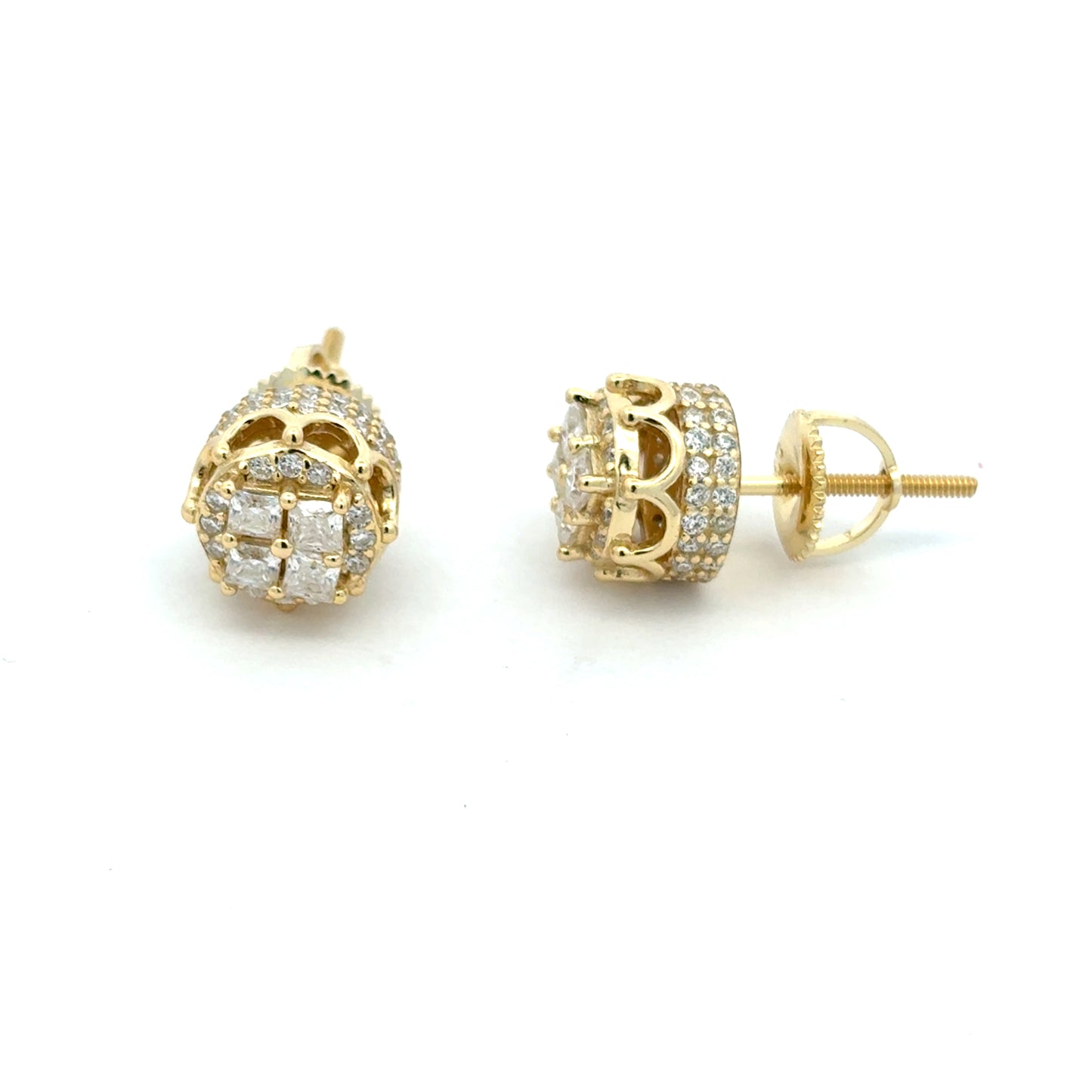 MEM-115 * screw back (Moissanite Stone Earrings)