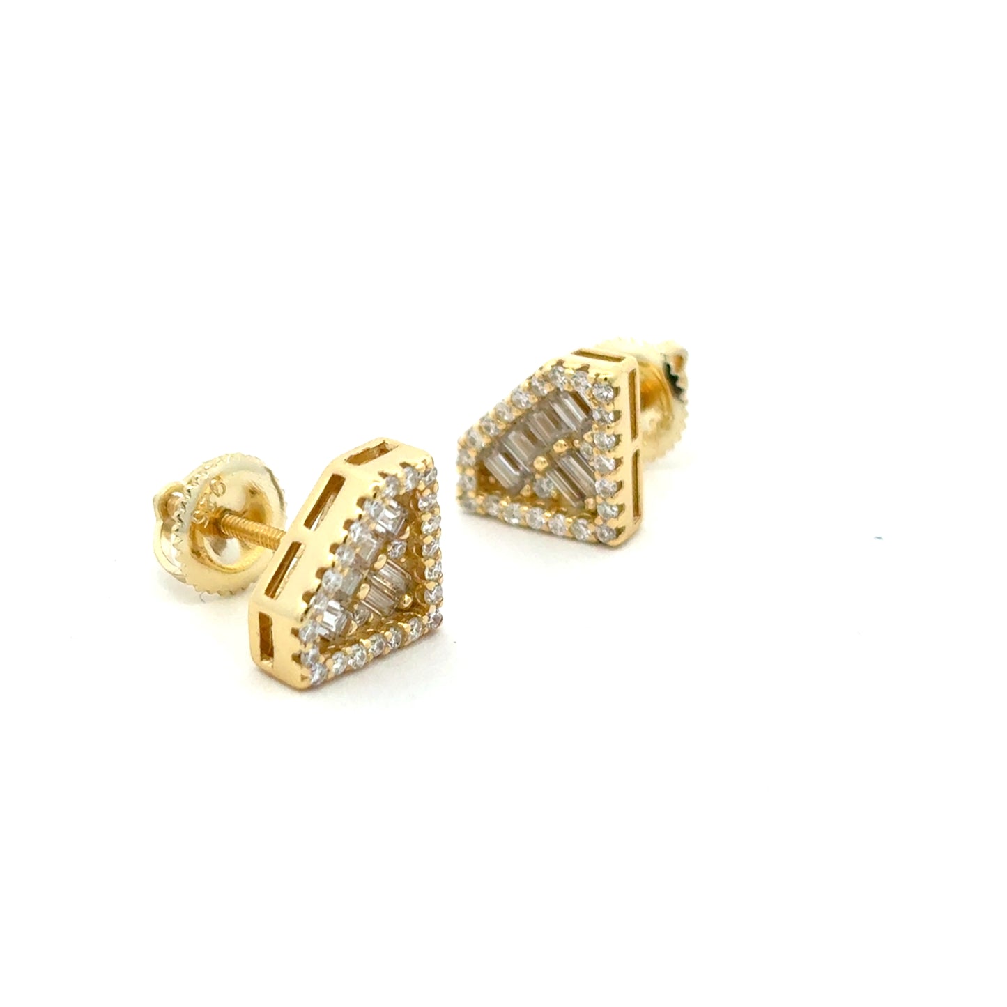 MEM-116 * screw back (Moissanite Stone Earrings)