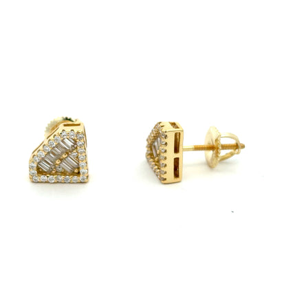 MEM-116 * screw back (Moissanite Stone Earrings)