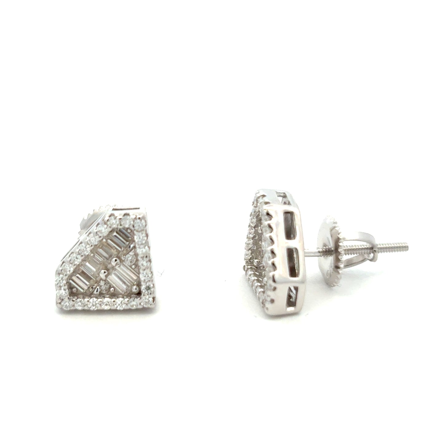 MEM-116 * screw back (Moissanite Stone Earrings)