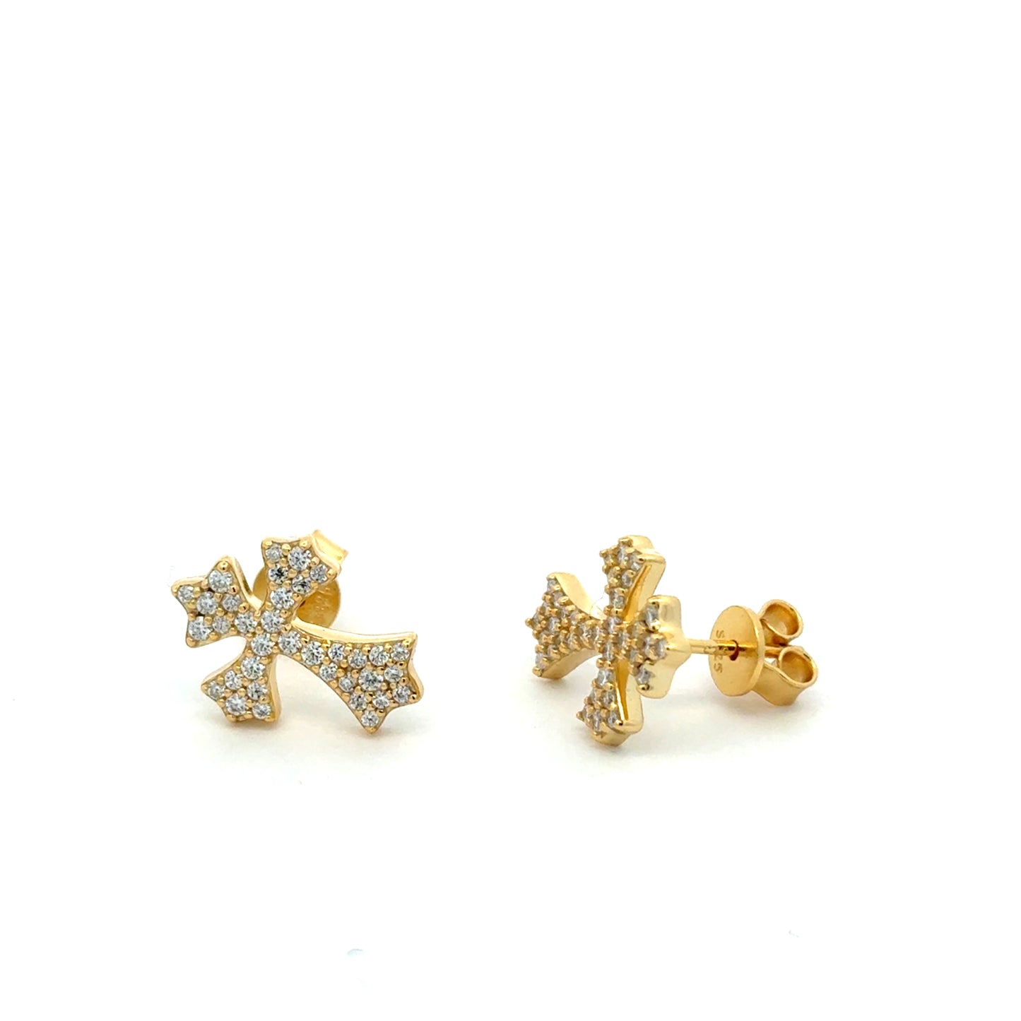 MEM-89 (Moissanite Stone Cross Earring)
