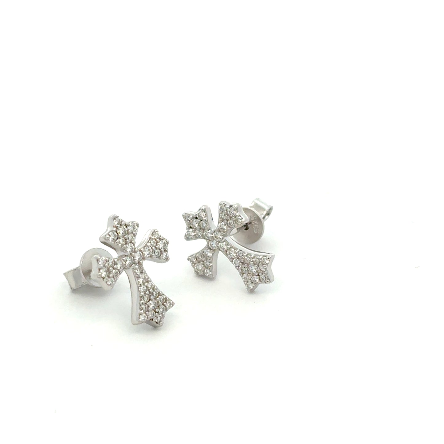 MEM-89 (Moissanite Stone Cross Earring)