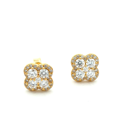 MEW-619 * push back (Moissanite Stone Earring)