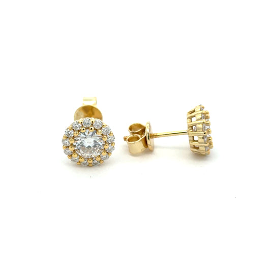 MEW-627  * push back (Moissanite Stone Earring)